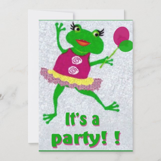 Invitation de la fête de la grenouille Célébration (Devant)