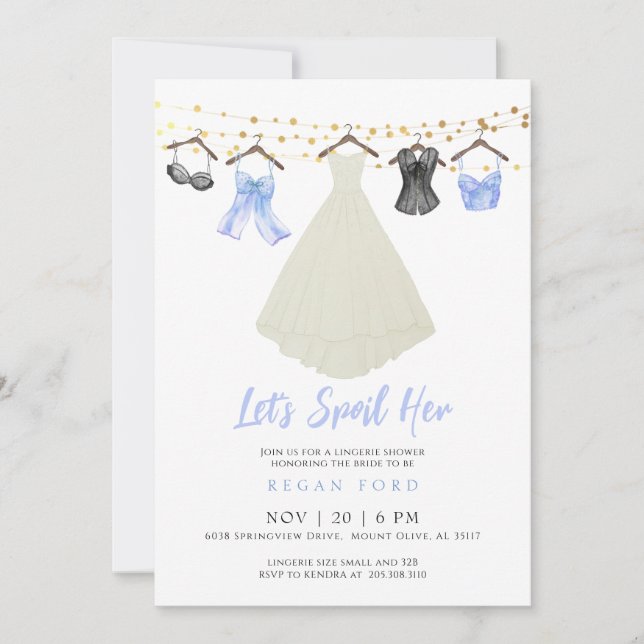 Invitation de la fête de la Lingerie bleue avec ro (Devant)