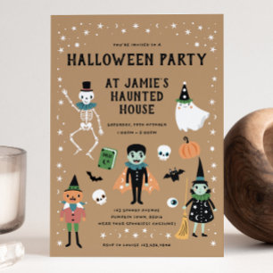 Invitation de la fête de la maison d'Halloween