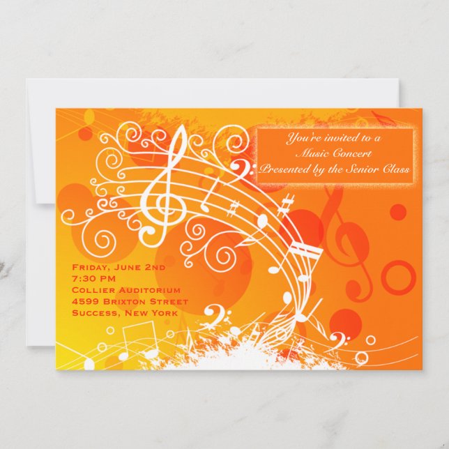 Invitation de la fête de la musique (Devant)
