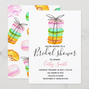 invitation de la fête de la nuptiale macaron