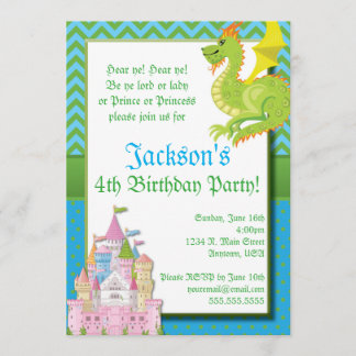 Invitation de la fête de la petite fée du Prince
