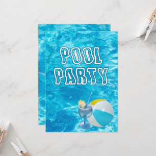 Invitation de la fête de la piscine d'été