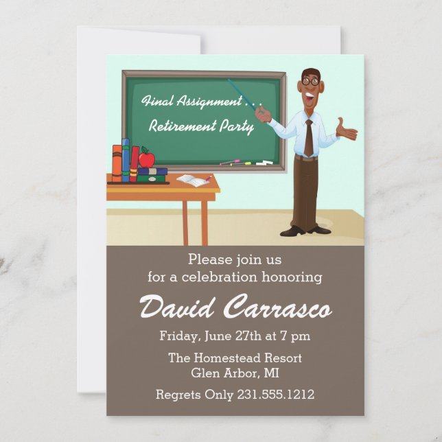 Invitation de la fête de la retraite des enseignan (Devant)