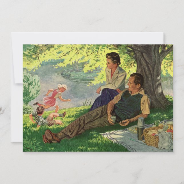 Invitation de la fête de la Réunion de pique-nique (Devant)