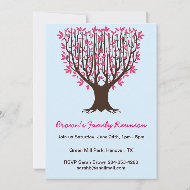 Invitation de la fête de la Réunion familiale de l (Devant)