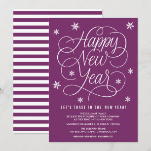Invitation de la fête de la Réveillon de Purple Wh