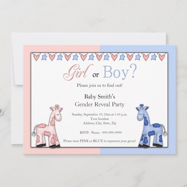 Invitation de la Fête de la Révélation de genre (Devant)
