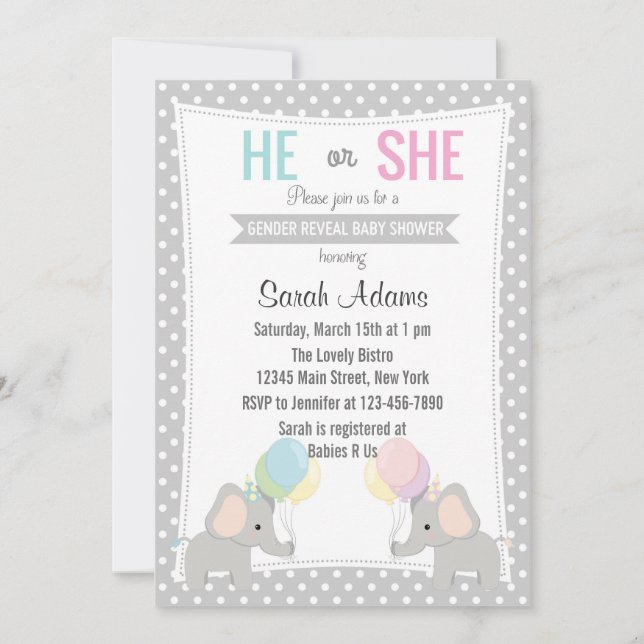 Invitation de la Fête de la révélation de genre de (Devant)