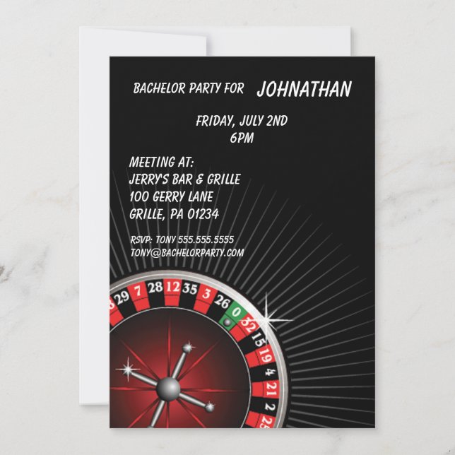Invitation de la fête de la roulette (Devant)