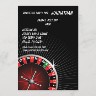 Invitation de la fête de la roulette