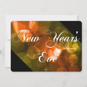 Invitation de la fête de la Saint-Sylvestre Orange