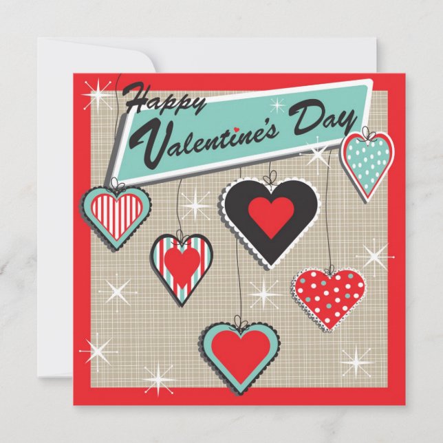 Invitation de la fête de la Saint-Valentin (Devant)