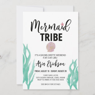 Invitation de la fête de la tribu des sirènes mode