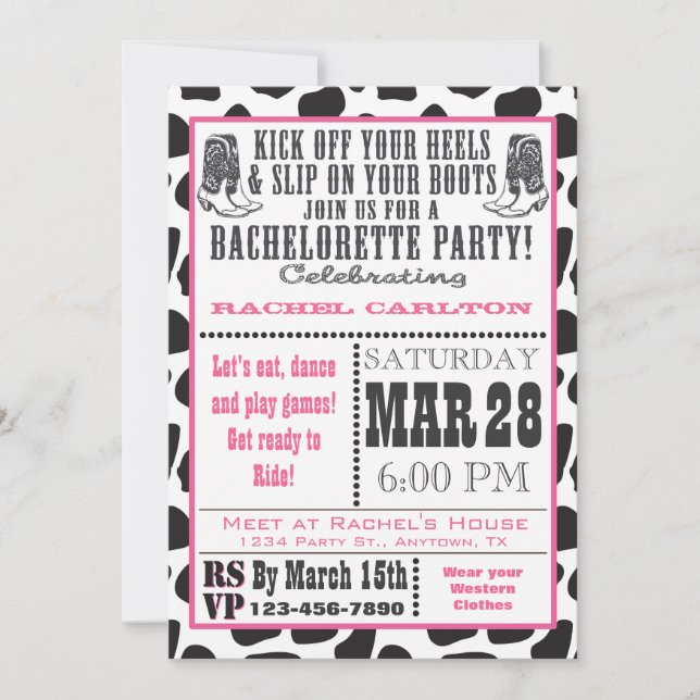 Invitation de la fête de la vache rose pour l'impr (Devant)