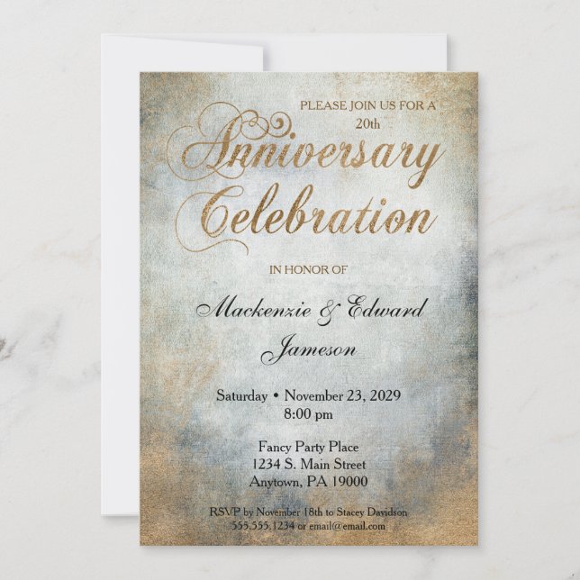 Invitation de la fête de l'Anniversaire de Peintur (Devant)