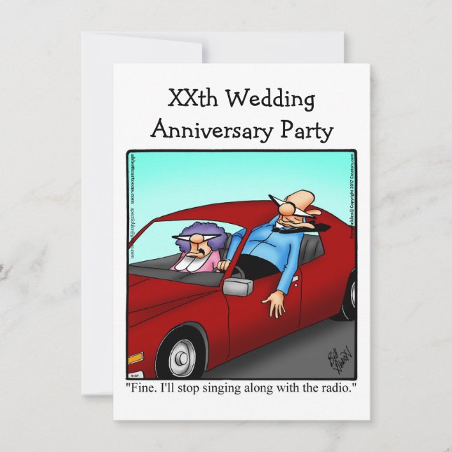 Invitation de la fête de l'anniversaire drôle (Devant)