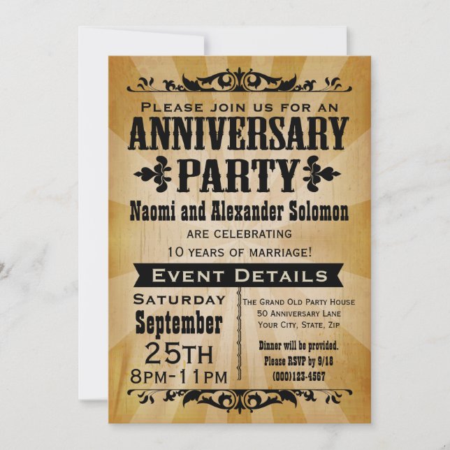 Invitation de la fête de l'anniversaire du pays vi (Devant)