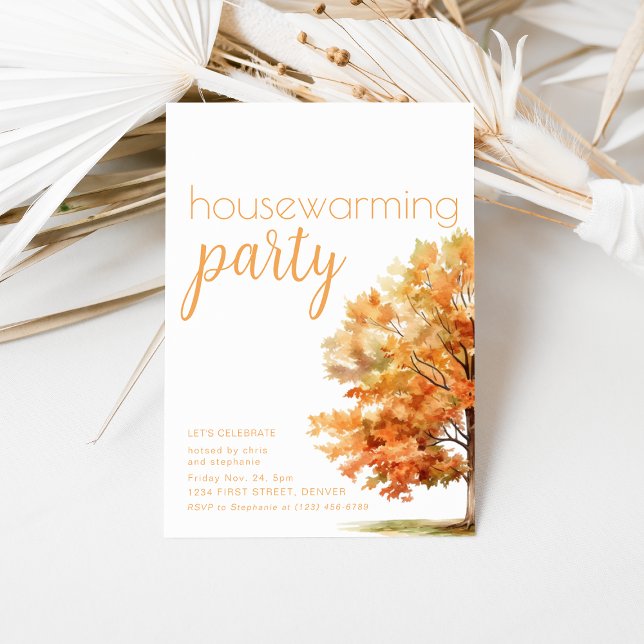 Invitation de la fête de l'automne avec arbre (Créateur téléchargé)