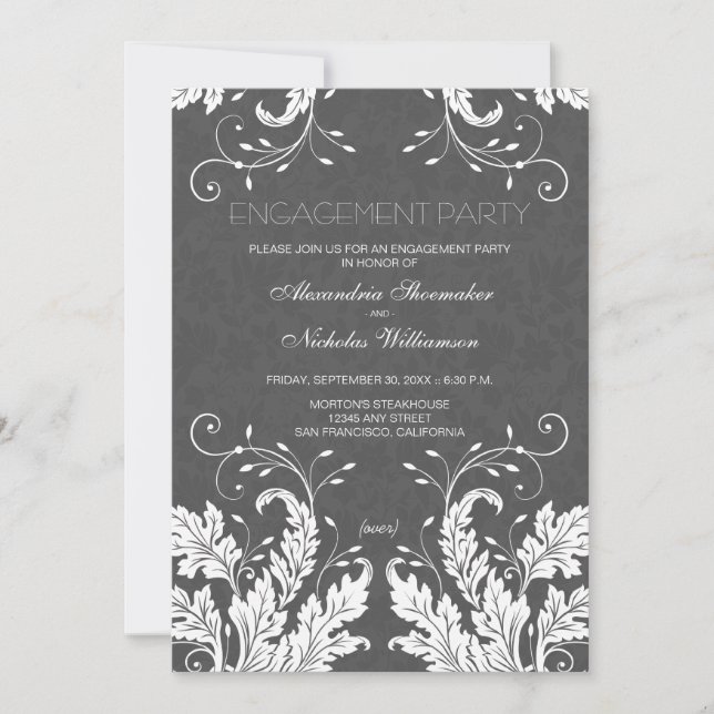 Invitation de la Fête de l'engagement floral moder (Devant)