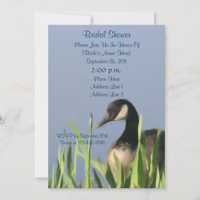 Invitation de la Fête de l'mariée d'art Canada Goo (Devant)