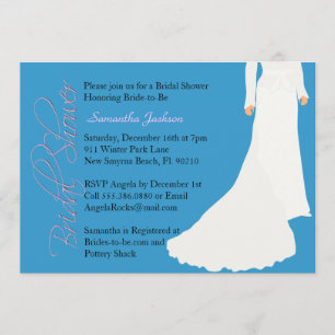 Invitation de la Fête de l'mariée de la mariée ble