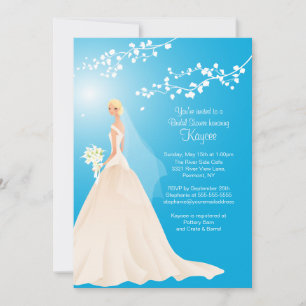 Invitation de la Fête de l'mariée de mariée Turquo