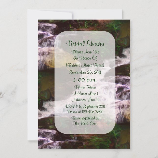 Invitation de la Fête de l'mariée de peinture sur  (Devant)