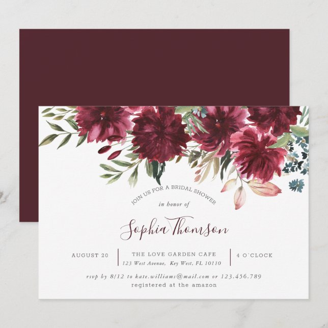 Invitation de la Fête de l'mariée florale de Bourg (Devant / Derrière)