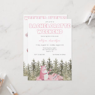 Invitation de la fête de l'ours de camping
