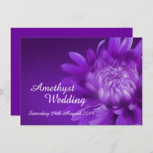 Invitation de la fête de mariage Amethyst 33e