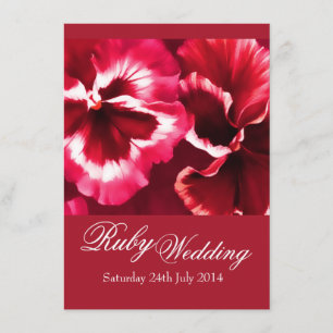 Invitation de la fête de mariage Ruby 40e