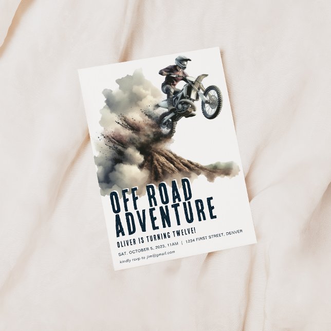 Invitation de la fête de moto Off Road Adventure (Créateur téléchargé)
