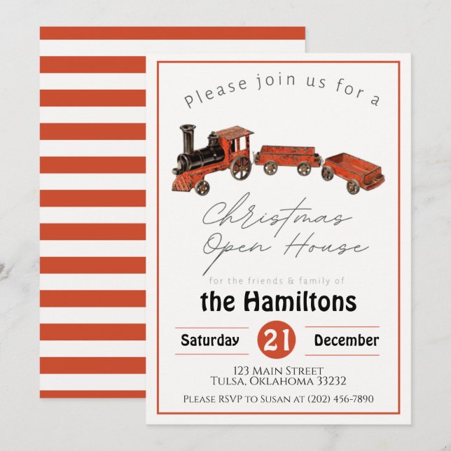 Invitation de la fête de Noël (Devant / Derrière)