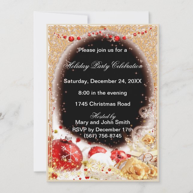 Invitation de la fête de Noël (Devant)