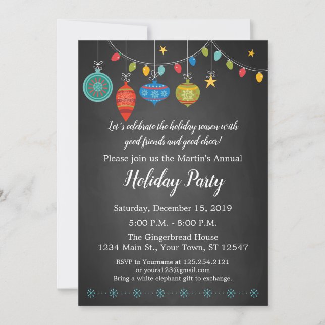 Invitation de la fête de Noël (Devant)