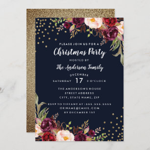 Invitation de la fête de Noël de la marine de Bour