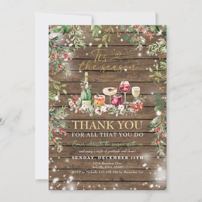 Invitation de la fête de Noël du personnel du bois (Devant)