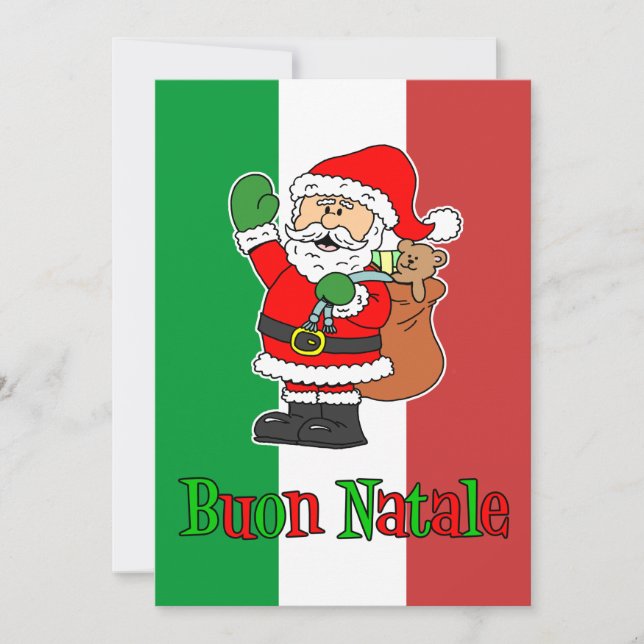 Invitation de la fête de Noël italienne de Buon Na (Devant)
