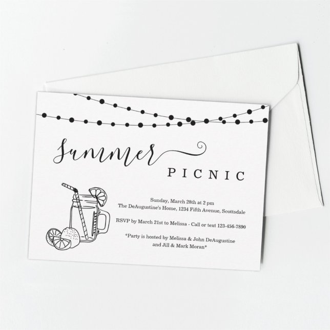 Invitation de la fête de pique-nique d'été (Créateur téléchargé)