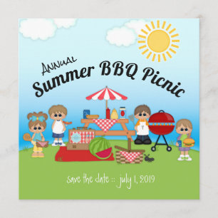 Invitation de la fête de pique-nique d'été annuell