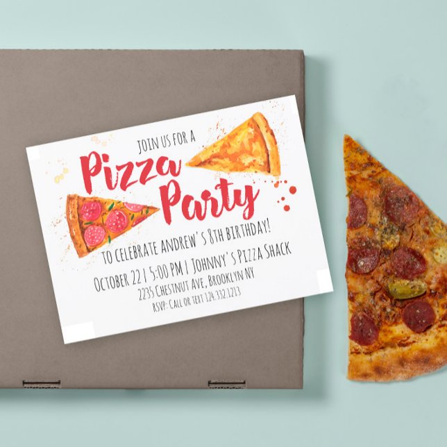Invitation de la fête de Pizza (Créateur téléchargé)