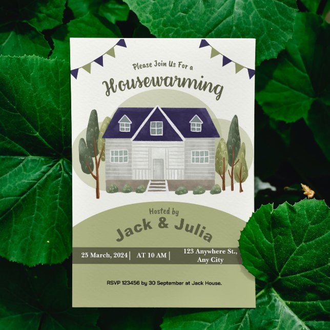 Invitation de la fête de réchauffement de la maiso (Créateur téléchargé)