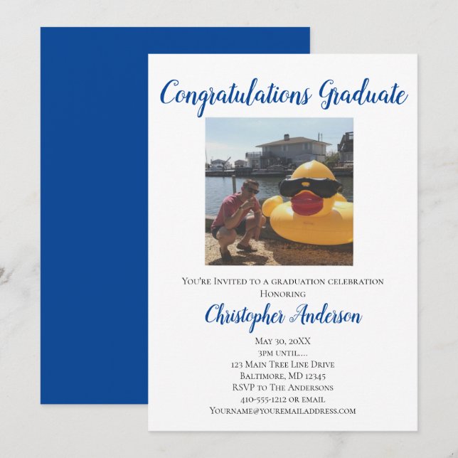 Invitation de la fête de remise de diplômes (Devant / Derrière)