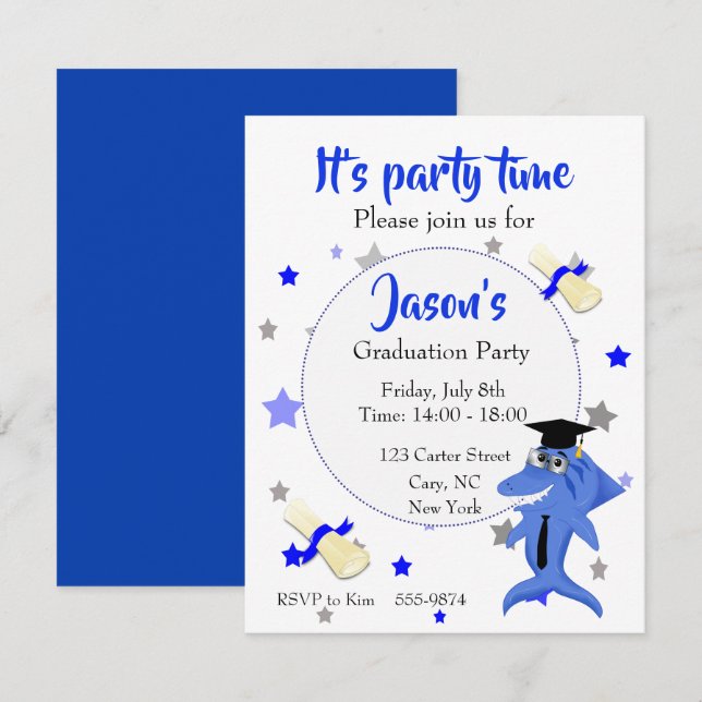 Invitation de la fête de remise de diplômes de req (Devant / Derrière)