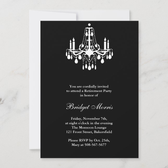 Invitation de la fête de retraite (Devant)