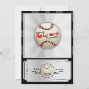 Invitation de la fête de retraite de baseball Fiel