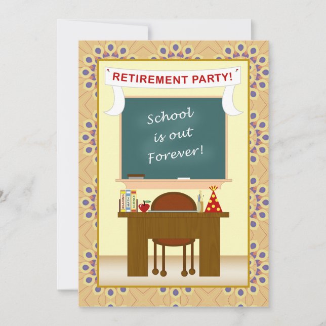 Invitation de la fête de retraite des enseignants (Devant)