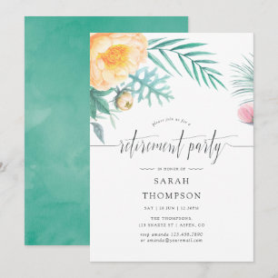 Invitation de la fête de retraite florale de la Mo