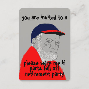 Invitation de la fête de retraite masculine